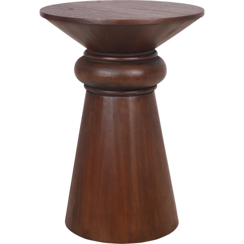 Reo Side End Table in Walnut Brown Finish Wood